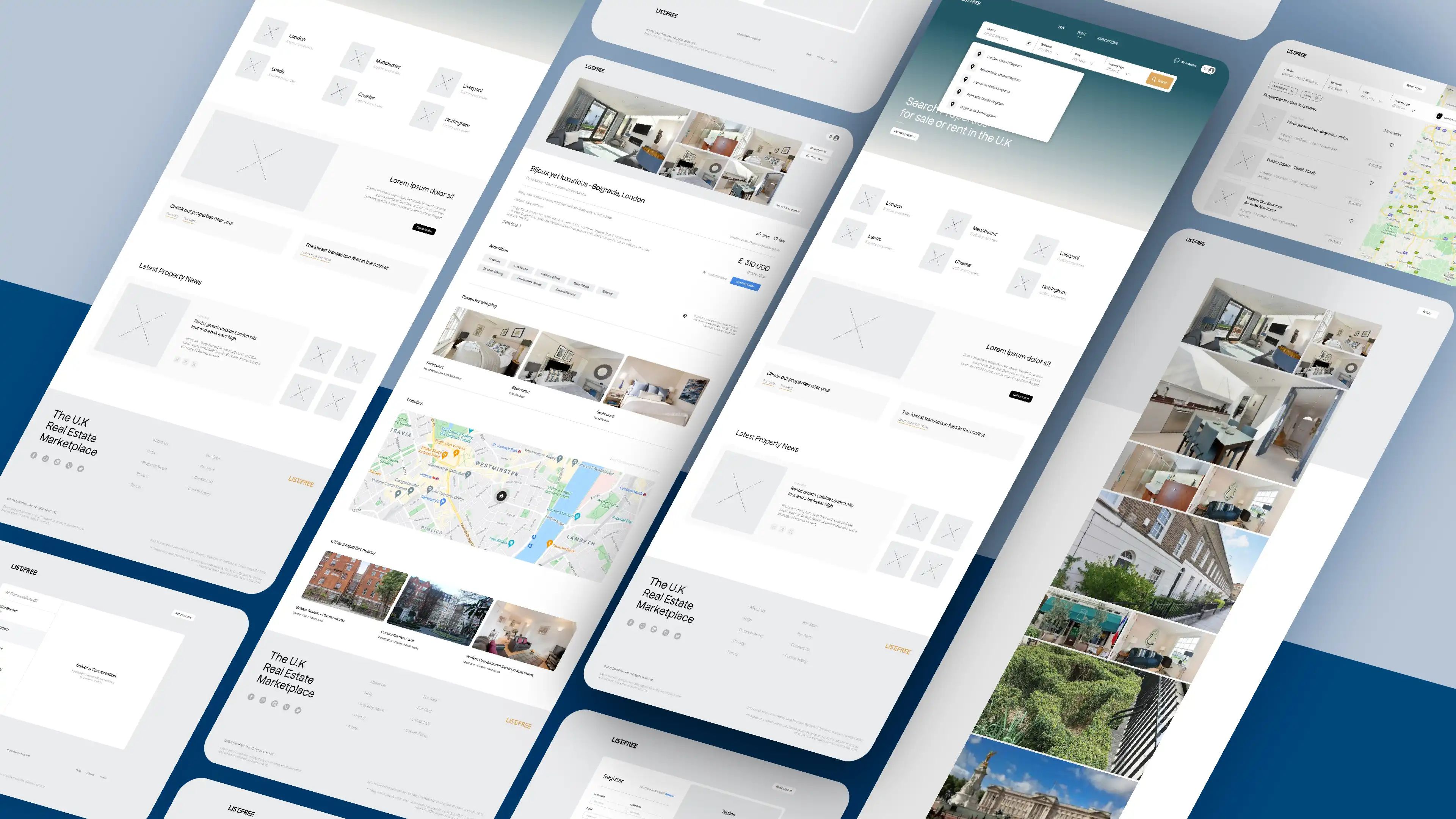 List4Free platform interface on mobile and desktop