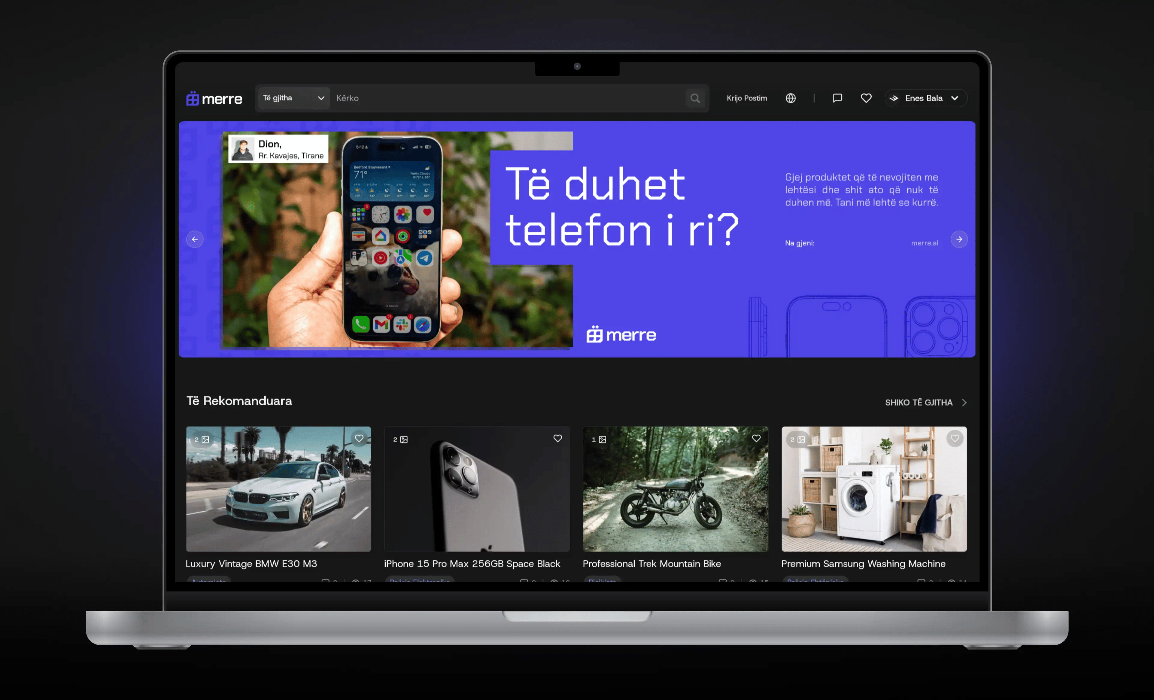 Image from enesbala.com Personal Portfolio